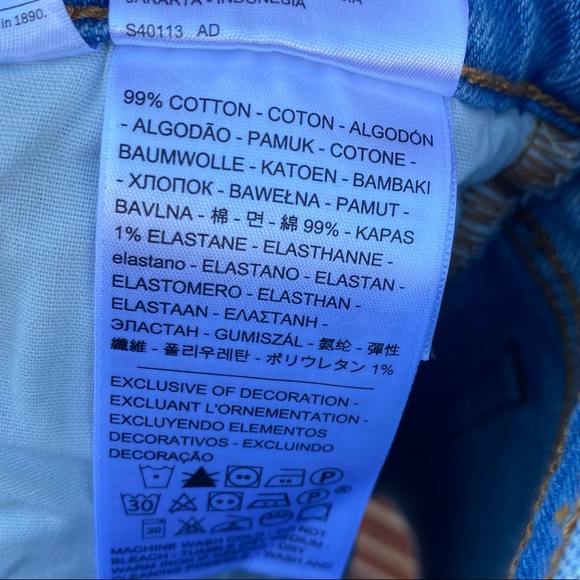 Levi's 501 Original Shorts High Rise Jean Cut Off Bleached Short - Picture 7 of 12